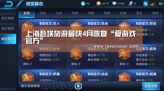 上海赴埃旅游最快4月恢复“爱游戏官方”(图4) 爱游戏电竞